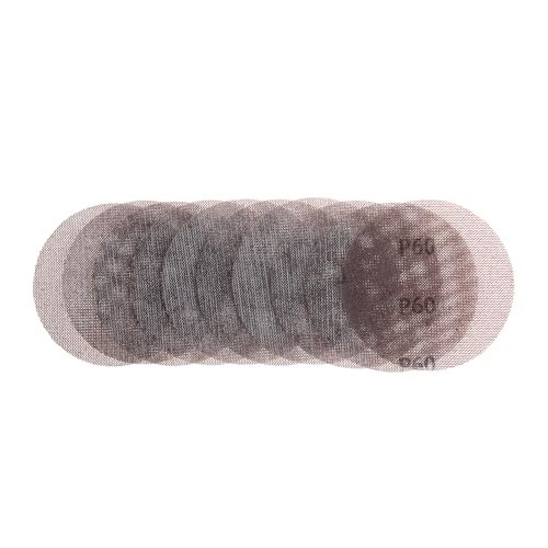 15,2 cm Klett-Netz-Schleifscheiben für Trockenbauschleifer, Auto, Holz, Trockenbau, Metall, Polieren und Schleifen, Anti-Blockierung, Sand-Schleifblatt, 10 Stück (Körnung 60) von Uerglass