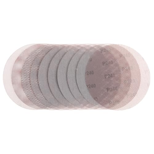 Netz-Schleifscheiben, 22,9 cm, Klettverschluss, staubfrei, für Trockenbauschleifer, Auto, Holz, Metall, Polieren und Schleifen, Anti-Blockierung, Sand-Schleifblatt, 10 Stück (Körnung 240) von Uerglass