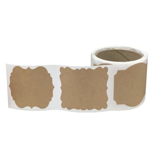 Uhidka 100er-Packung Kraft-Aufkleberrollen für Selbstgemachte Geschenke, Backwaren und Gläser Uhidka 100er-Packung Kraft-Aufkleberrollen für Selbstgemachte Geschenke, Backwaren und Gläser von Uhidka