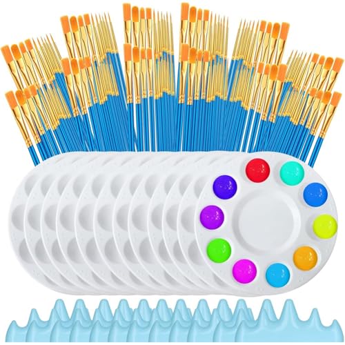 Uhidka 120 Pinsel Pinsel mit 12 Malpalette 6,3 und 12 Stifthalter in der 144 -PC -Kitspeicherung Enthalten von Uhidka