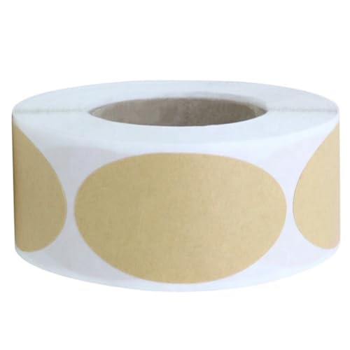 Uhidka 250 Stück Kraftetiketten Aufkleberrolle DIY Blank Handmade Tag für Backen, Geschenke, Gläser Uhidka 250 Stück Kraftetiketten Aufkleberrolle DIY Blank Handmade Tag für Backen, Geschenke, Gläser von Uhidka