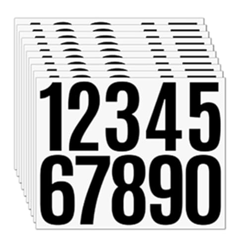 Uhidka 30 Blätter 3 Vinyl Briefkasten-Nummern Aufkleber Selbstklebende Nummerndekals Aufkleber für Außenbriefkasten, Tür von Uhidka
