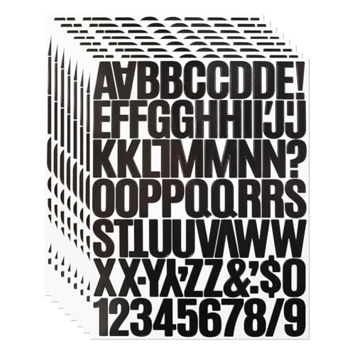 Uhidka Alphabet Aufkleber 1,5 Buchstabe 8 Blätter 576 Stücke Zahlen Aufkleber Aufkleber für Scrapbooking Schwarz Uhidka Alphabet Aufkleber 1,5 Buchstabe 8 Blätter 576 Stücke Zahlen Aufkleber Aufkleber für Scrapbooking Schwarz von Uhidka