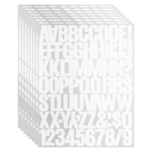 Uhidka Für Scrapbooking 1,5-Buchstabennummer Aufkleber- 8 Blätter 576 Stücke Alphabet-Abziehbilder von Uhidka