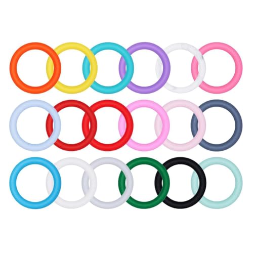 Uhidka Silikon-Perlen-O-Ringe für die Herstellung Von DIY-Schlüsselanhängern, Halsketten und Schmuckanhängern, 65mm Runde Silikon-Perlen-Schleife Uhidka Silikon-Perlen-O-Ringe für die Herstellung Von DIY-Schlüsselanhängern, Halsketten und Schmuckanhängern, 65mm Runde Silikon-Perlen-Schleife von Uhidka