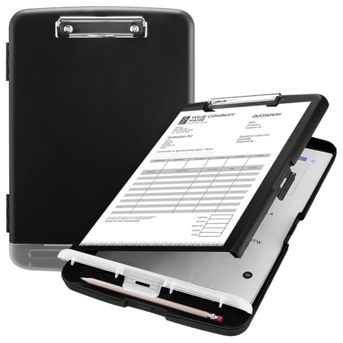 Uhidka Stiftschlitz A4 Wasserdichtes Dateibox mit Schreiben Von Board -Clip -Desktop -Plastikdatenspeicherordner für Büro von Uhidka