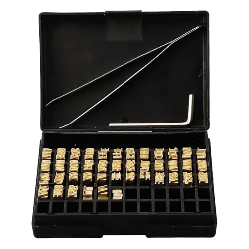 Uhidka Zeichen für Manuelle Elektrische Code-Maschinen-Kompatible 120pcs Kupfer Hot Stamp Letters, Thermalbanddruckschriften von Uhidka