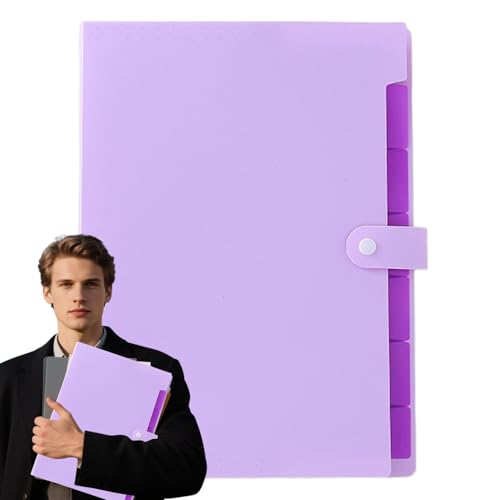 Uhngw Hängeregister | Papierorganizer - A4 Größe Portable Vielfältige Aufbewahrungslösung Mit Farbigen Etiketten Und Sieben Fächern Für Schule Büro Rechnungen Belege von Uhngw
