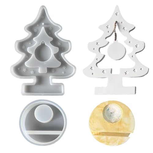 Uhngw Kerzenständer-Form, Weihnachtsbaum-Harz-Formen, Gießform, Kunsthandwerk für Raumdekoration, Tisch, Hochzeit, Party, Zuhause, Tafelaufsatz von Uhngw
