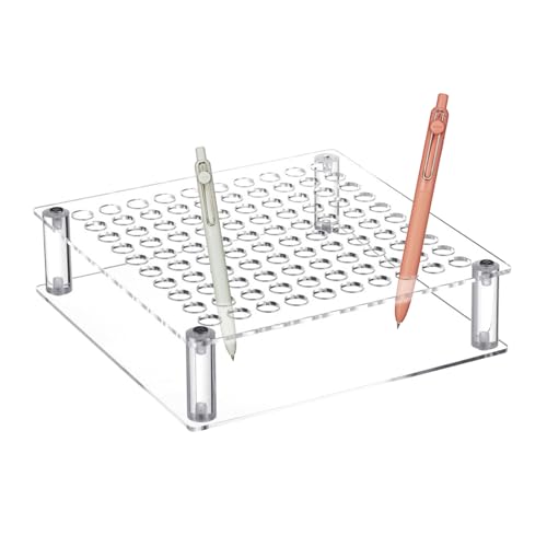 Uhngw Stiftpinselhalter – 100 Löcher Schreibtisch Acryl Stiftständer – Große Kapazität Tischpinsel Organizer Rack für Wohnzimmer Schlafzimmer Höhle Bücherregal Uhngw Stiftpinselhalter – 100 Löcher Schreibtisch Acryl Stiftständer – Große Kapazität Tischpinsel Organizer Rack für Wohnzimmer Schlafzimmer Höhle Bücherregal von Uhngw