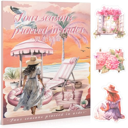 Summer Theme PET-Sticker Set für Scrapbooking & Journaling - 20 Bögen Vintage Aufkleber (TZ-006-001) von Uideyvi