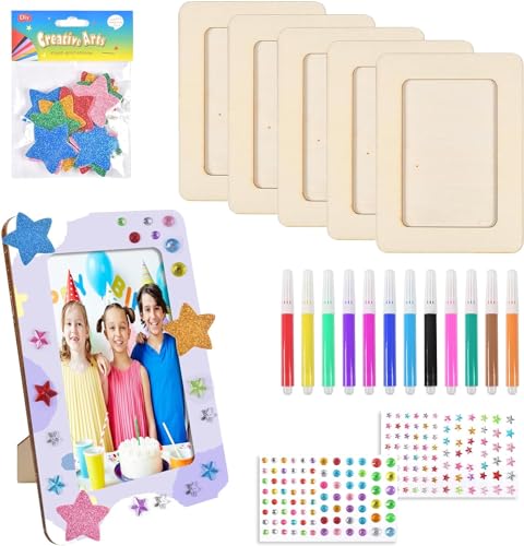 UieaMsio 6 StÜCk Bilderrahmen für Diy Holzfarbe Bilderrahmen Bastelset Kinder Bilderrahmen Set Holz Selbstklebende Glitzersteine Glitter Moosgummi Sticker Holzbilderrahmen Kinder für Geburtstage UieaMsio 6 StÜCk Bilderrahmen für Diy Holzfarbe Bilderrahmen Bastelset Kinder Bilderrahmen Set Holz Selbstklebende Glitzersteine Glitter Moosgummi Sticker Holzbilderrahmen Kinder für Geburtstage von UieaMsio