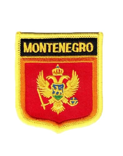 Uijokdef 1 Stück (7 x 6 cm), Montenegro-Flagge, bestickt, taktisch, Militär, National Montenegro Patch (Montenegro) von Uijokdef