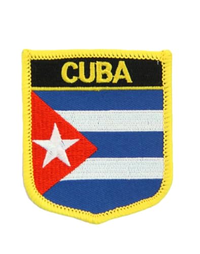 Uijokdef 1 Stück (7 x 6 cm) Kuba-Flagge, bestickt, zum Aufbügeln oder Aufnähen, taktischer Militär-Aufnäher (Kuba) von Uijokdef