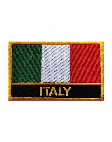 Uijokdef 1 x Aufnäher mit Italien-Flagge, zum Aufbügeln oder Aufnähen, bestickt, taktisch, Militär, National, Italien (Italien) von Uijokdef