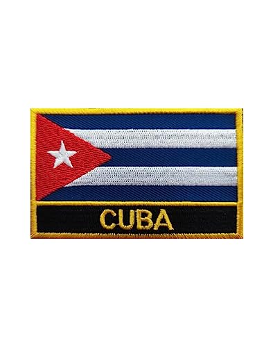 Uijokdef 1 x Aufnäher mit Kuba-Flagge, zum Aufbügeln oder Aufnähen, bestickt, taktisch, Militär, National-Kuba-Aufnäher (Kuba) von Uijokdef