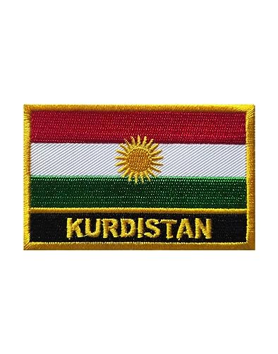 Uijokdef 1 x Aufnäher mit Kurdistan-Flagge, zum Aufbügeln oder Aufnähen, bestickt, taktisch, Militär, National, Kurdistan (Kurdistan) von Uijokdef