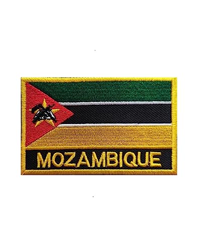 Uijokdef 1 x Aufnäher mit Mosambik-Flagge, zum Aufbügeln oder Aufnähen, bestickt, taktisch, Militär, National Mosambik (Mosambik) von Uijokdef