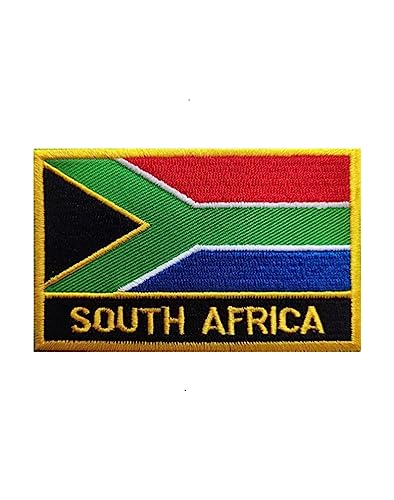 Uijokdef 1 x Aufnäher mit Südafrika-Flagge, zum Aufbügeln oder Aufnähen, bestickt, taktisch, Militär, National-Südafrika von Uijokdef