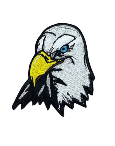 Uijokdef 1 x Bestickter Aufnäher mit Hakenverschluss, Westen, Jacken, Jeans, Hüte, DIY-Zubehör (Adler) von Uijokdef