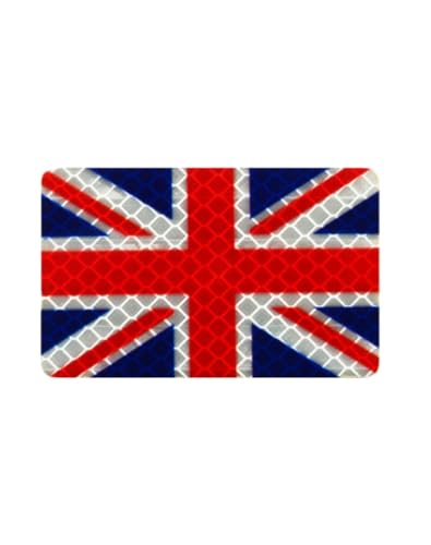 Uijokdef 1 x reflektierender Aufnäher mit britischer Flagge, Klettverschluss, taktischer Militär-Aufnäher (Großbritannien) von Uijokdef