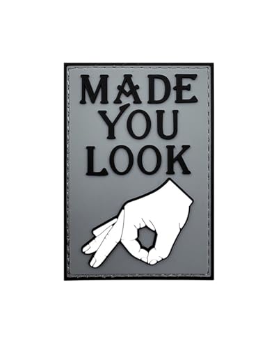 Uijokdef Uijokdef 1 Stück Glow in Dark Kreis-Spiel-Patch, PVC, 3D-Hakenverschluss, Abzeichen, 5,5 x 8 cm (Grau) von Uijokdef