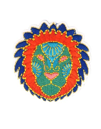 Uijokdef Uijokdef 1 Stück dekorative Sternbild-Aufnäher zum Aufbügeln, bestickte Aufnäher, DIY-Nähzubehör, Sternzeichen-Design-Set (Löwe) von Uijokdef