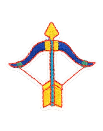 Uijokdef Uijokdef 1 Stück dekorative Sternbild-Aufnäher zum Aufbügeln, bestickte Aufnäher, DIY-Nähzubehör, Sternzeichen-Design-Set (Schütze) von Uijokdef