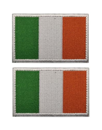 Uijokdef Uijokdef Aufnäher mit Irland-Flagge, Klettverschluss, bestickt, taktisch, Militär, Irland, 2 Stück Uijokdef Uijokdef Aufnäher mit Irland-Flagge, Klettverschluss, bestickt, taktisch, Militär, Irland, 2 Stück von Uijokdef