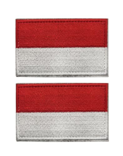 Uijokdef Uijokdef Aufnäher mit Polen-Flagge, Klettverschluss, bestickt, taktisch, Militär, Nationalpolen, 2 Stück von Uijokdef