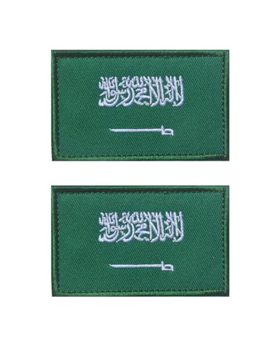 Uijokdef Uijokdef Aufnäher mit Saudi-Arabien-Flagge, Klettverschluss, bestickt, taktisch, Militär, Nationalaufnäher, Saudi-Arabien, 2 Stück Uijokdef Uijokdef Aufnäher mit Saudi-Arabien-Flagge, Klettverschluss, bestickt, taktisch, Militär, Nationalaufnäher, Saudi-Arabien, 2 Stück von Uijokdef