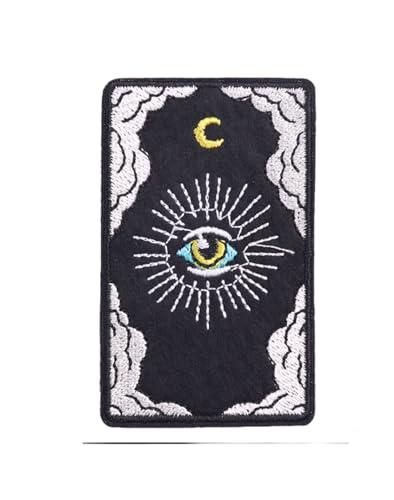 Uijokdef Uijokdef Mystische Seele, Tarotkarte, bestickt, zum Aufbügeln, himmlische Sonne, dekoratives Zubehör, 12 Stück (Tarot 1) von Uijokdef