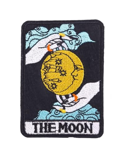 Uijokdef Uijokdef Mystische Seele, Tarotkarte, bestickt, zum Aufbügeln, himmlische Sonne, dekoratives Zubehör, 12 Stück (Tarot 12) von Uijokdef