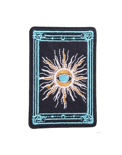 Uijokdef Uijokdef Mystische Seele, Tarotkarte, bestickt, zum Aufbügeln, himmlische Sonne, dekoratives Zubehör, 12 Stück (Tarot 8) von Uijokdef