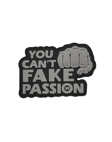 Uijokdef Uijokdef PVC-Aufnäher, Aufschrift "You Can't Gefälschte Leidenschaft", 8 x 5,5 cm, Hakenverschluss, Grau, 1 Stück Uijokdef Uijokdef PVC-Aufnäher, Aufschrift "You Can't Gefälschte Leidenschaft", 8 x 5,5 cm, Hakenverschluss, Grau, 1 Stück von Uijokdef