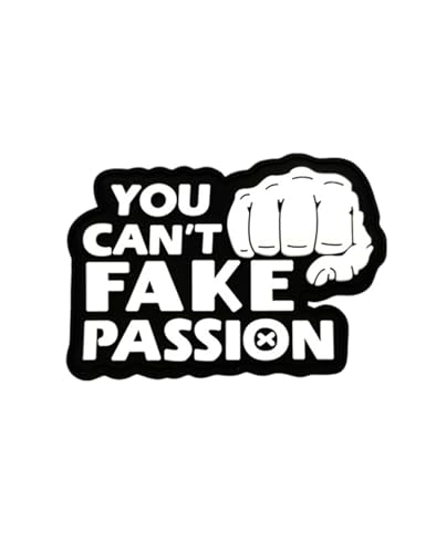 Uijokdef Uijokdef PVC-Aufnäher, Aufschrift "You Can't Gefälschte Leidenschaft", 8 x 5,5 cm, Hakenverschluss, Schwarz, 1 Stück Uijokdef Uijokdef PVC-Aufnäher, Aufschrift "You Can't Gefälschte Leidenschaft", 8 x 5,5 cm, Hakenverschluss, Schwarz, 1 Stück von Uijokdef