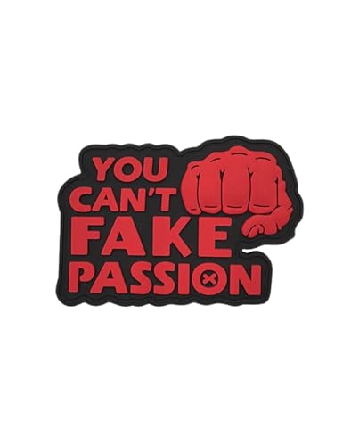 Uijokdef Uijokdef PVC-Aufnäher, Aufschrift "You Can't Gefälschte Leidenschaft", 8 x 5,5 cm, Klettverschluss, Rot, 1 Stück Uijokdef Uijokdef PVC-Aufnäher, Aufschrift "You Can't Gefälschte Leidenschaft", 8 x 5,5 cm, Klettverschluss, Rot, 1 Stück von Uijokdef