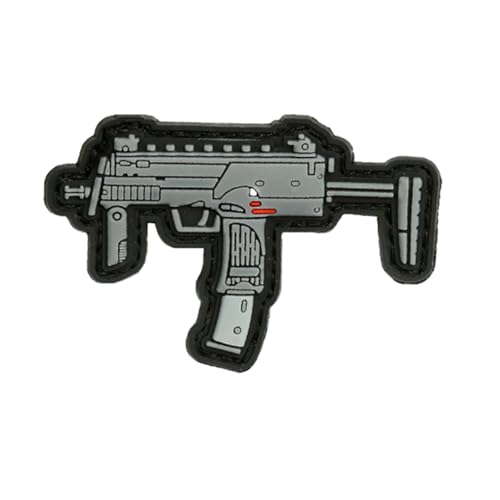 Uijokdef Uijokdef Taktisches PVC-Gewehr-Design, Moral-Patch, Hakenverschluss, Militär-Stil, Pistole 6, 1 Stück Uijokdef Uijokdef Taktisches PVC-Gewehr-Design, Moral-Patch, Hakenverschluss, Militär-Stil, Pistole 6, 1 Stück von Uijokdef