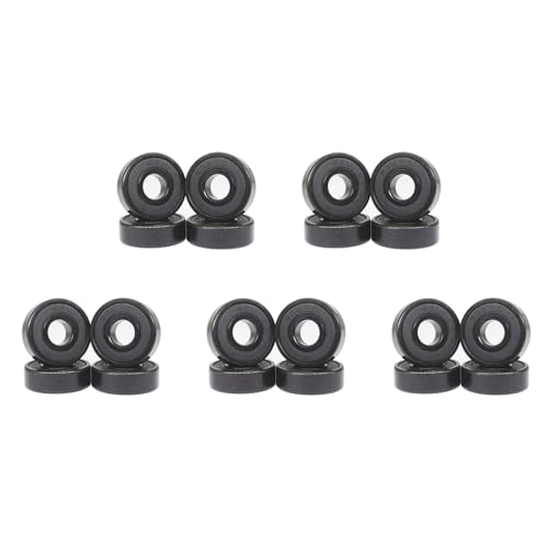 Uikdjgu 20X Schnelle Geschwindigkeit 608RS Hybrid Schwarz Keramik Lager Skateboard Lager Keramik Kunststoff Licht Bogen 608 Lager Uikdjgu 20X Schnelle Geschwindigkeit 608RS Hybrid Schwarz Keramik Lager Skateboard Lager Keramik Kunststoff Licht Bogen 608 Lager von Uikdjgu