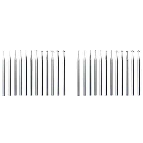 Uikdjgu 24 Stück 90º Hart-Bohrer - 3/32 Schaft 90 Grad Herzbohrer Schmuckgravur-Bits Lapidar-Bohrer-Set von Uikdjgu