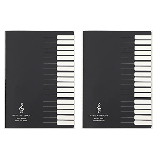 Uikdjgu 2X FüNf Zeilen Musik Notizbuch Musik Stab Stab Notizbuch von Uikdjgu