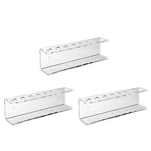 Uikdjgu 3X An der Wand Montierter Trocken Abwischbarer Acryl-Markierungshalter, 6-Fach Klarer Radiergummi-Markierungsorganisator für Das Schulhaus Im Büro von Uikdjgu