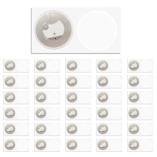 Uikdjgu 800 Stück NFC Ntag216 Aufkleber Ntag216 NFC Tags NFC 216 Tag Ntag216 NFC Karten 13,56 MHz NFC Tag Aufkleber 888 Bytes Speicher von Uikdjgu
