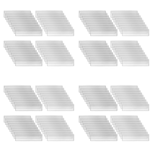 Uikdjgu Halter Selbstklebende Regaletiketten 1,2 X 4,3, Transparente Regaletiketten, Kartentaschen, Schubladen für Supermärkte (240 Stück) von Uikdjgu