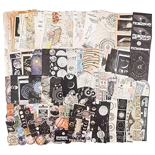 Uikdjgu Vintage Sammelalbum ZubehöR Teile Pack (200 StüCk) für Kunst Tagebuch Schreiben Junk Tagebuch Planer Mach Es Selbst Papier Aufkleber (A) von Uikdjgu