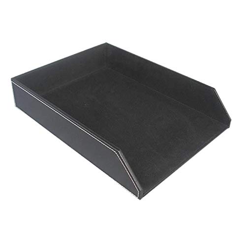Briefablage aus PU-Leder, Schreibtisch-Organizer für Dokumente, stapelbare Schreibtischablage (schwarz) Briefablage aus PU-Leder, Schreibtisch-Organizer für Dokumente, stapelbare Schreibtischablage (schwarz) von Uinfhyknd