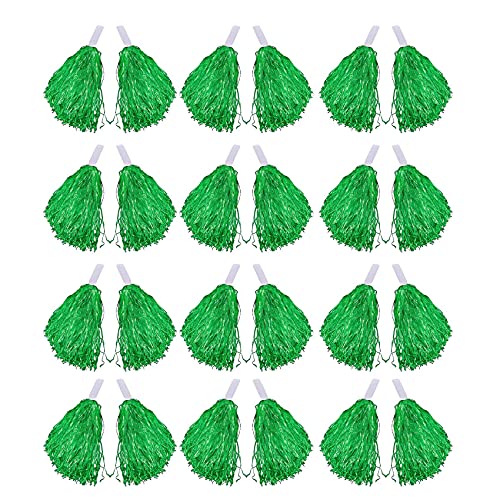 Uinfhyknd 24 StüCk Cheerleading Poms Metallfolie Cheer Poms mit Kunststoffgriff für Erwachsene Kinder Cheerleader GrüN Uinfhyknd 24 StüCk Cheerleading Poms Metallfolie Cheer Poms mit Kunststoffgriff für Erwachsene Kinder Cheerleader GrüN von Uinfhyknd