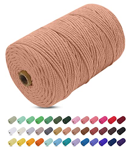 Makramee Garn Ziegelrot, Uiopa Makramee Garn 3mm x 200m Farbig Baumwollkordel Baumwollseil Geflochten Baumwollgarn Baumwollschnur, 4 Stränge Makramee-Garn für Wandbehang, Hängepflanze, DIY Boho Deko Makramee Garn Ziegelrot, Uiopa Makramee Garn 3mm x 200m Farbig Baumwollkordel Baumwollseil Geflochten Baumwollgarn Baumwollschnur, 4 Stränge Makramee-Garn für Wandbehang, Hängepflanze, DIY Boho Deko von Uiopa