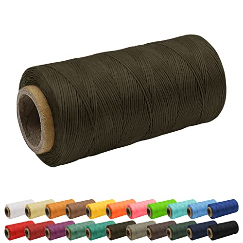 Uiopa 1mm x 260m Wachsfaden, 150D Flache Sattlergarn Ledergarn Gewachst, Leder Nähen Faden Gewachste Schnur für Nähprojekte, Buchbinderei, Schuhreparatur, Schmuck Uiopa 1mm x 260m Wachsfaden, 150D Flache Sattlergarn Ledergarn Gewachst, Leder Nähen Faden Gewachste Schnur für Nähprojekte, Buchbinderei, Schuhreparatur, Schmuck von Uiopa