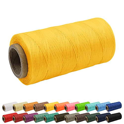 Uiopa 1mm x 260m Wachsfaden, 150D Flache Sattlergarn Ledergarn Gewachst, Leder Nähen Faden Gewachste Schnur für Nähprojekte, Buchbinderei, Schuhreparatur, Schmuck Uiopa 1mm x 260m Wachsfaden, 150D Flache Sattlergarn Ledergarn Gewachst, Leder Nähen Faden Gewachste Schnur für Nähprojekte, Buchbinderei, Schuhreparatur, Schmuck von Uiopa